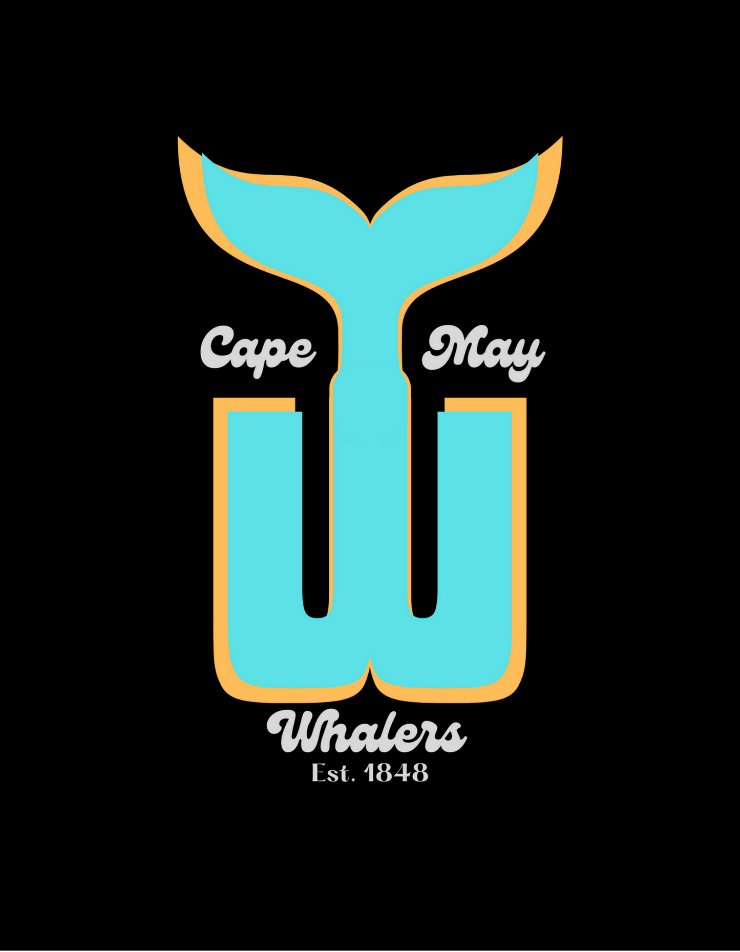 Cape May Whalers Large W Large organic tote bag