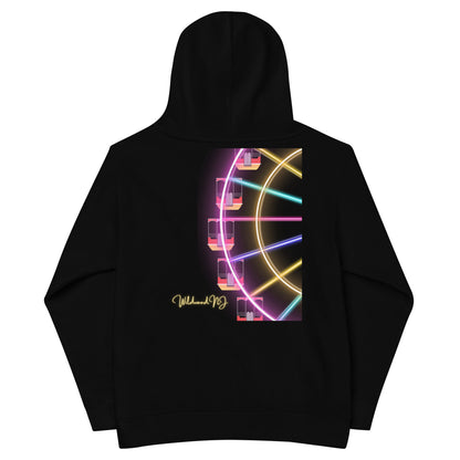 Neon Wildwood Ferris Wheel Kids fleece hoodie