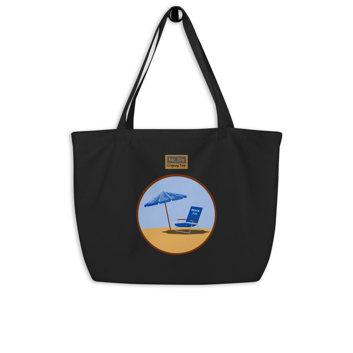 Cape May Beach Tag Large organic tote bag