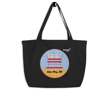 Windsor Ave Lifeguard Stand Large organic tote bag