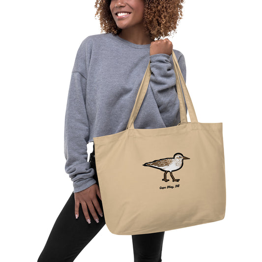 Cape May Sandpiper Large organic tote bag